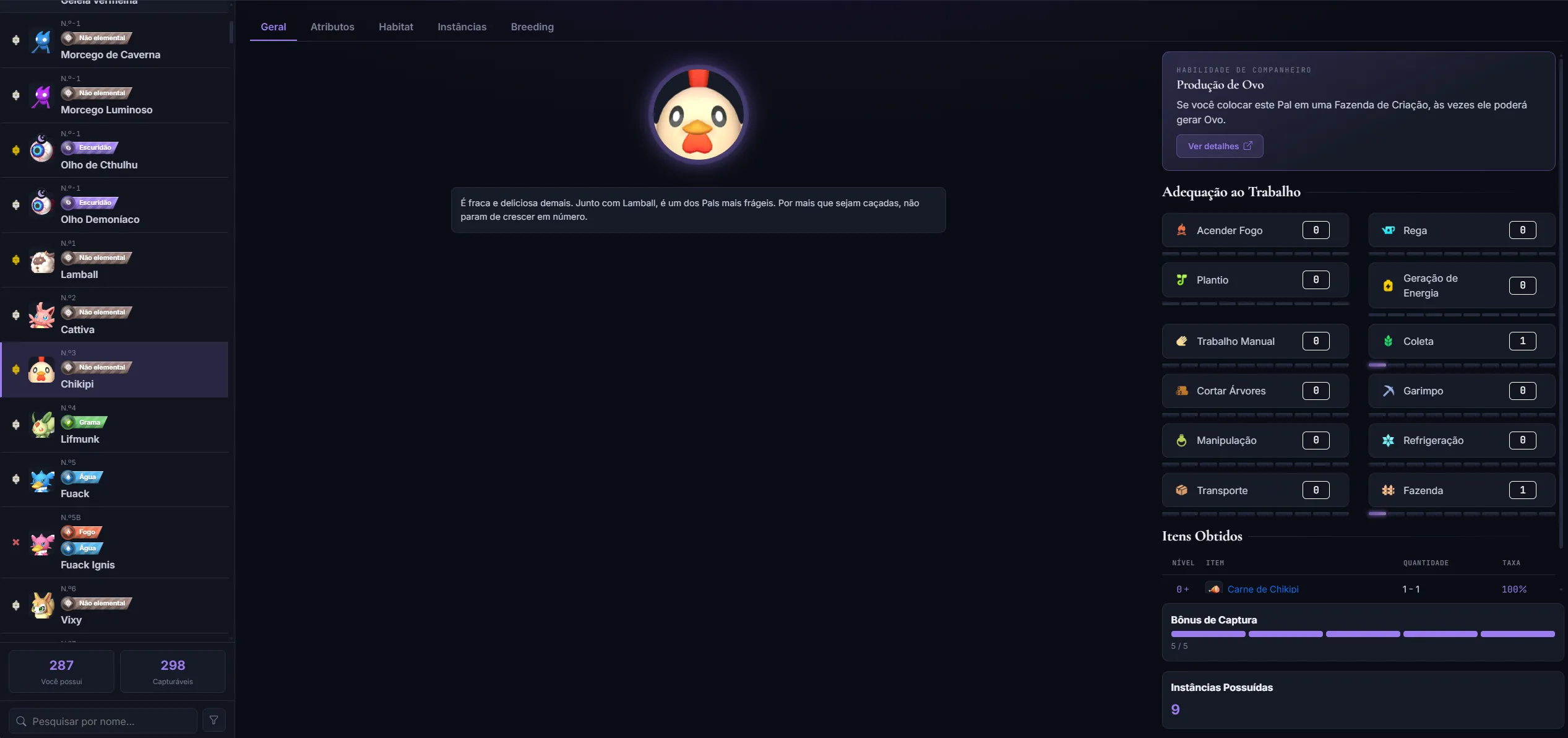 Exemplo de visualização da Palpédia